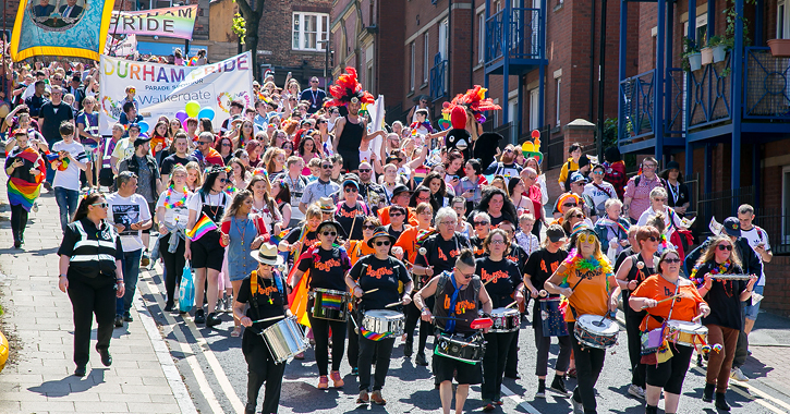 Durham Pride parade in Durham City